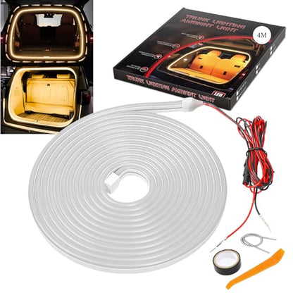 LED Lights for Car Trunk (4M/158in-Dynamic Flowing / Warm White)