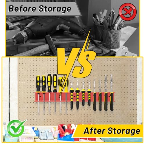 Screwdriver Plier Organizer Wall Mount (1 PCS Red)