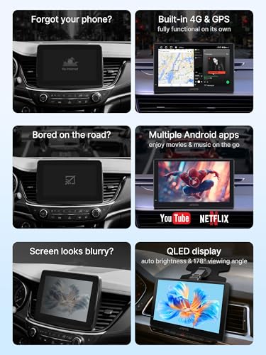 Wireless CarPlay Screen for Car (9")