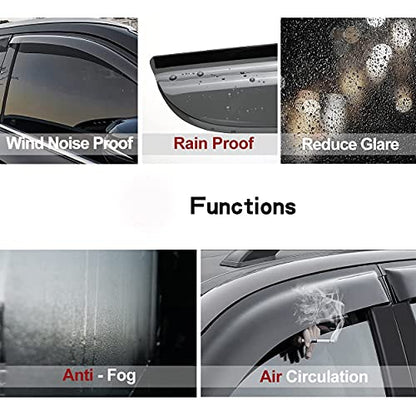 Window Visors Rain Guards for 1996 (For 1996-2000 Civic Coupe)