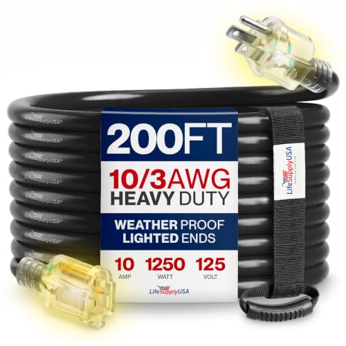200ft Outdoor (200 FT / 10AWG / Black)