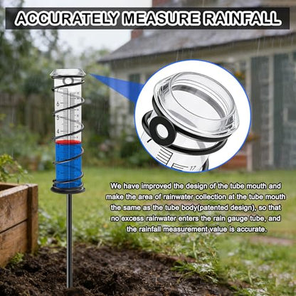 Upgrade Rain Gauge (3-section Spiral Rain Gauge)