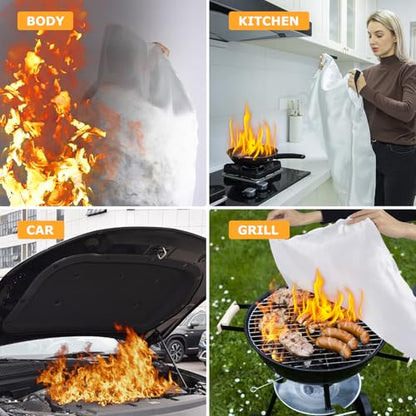 Emergency Fire Blanket (Fiberglass-2pack)