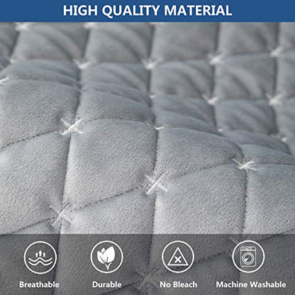 Couch Cover Sectional Couch Covers (43''x94''/Rectangular / Light Gray)