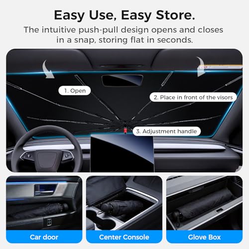 Windshield Sun Shade Umbrella (Medium (57" L x 32" W))