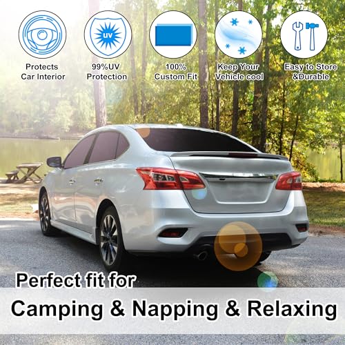 Window Shades for Nissan Sentra 2014 2015 2016 2017 2018 2019 Accessories Car Side Full Windows Rear Triangular Windshield Sun Shade Sun UV Rays Privacy Protection for Camping Napping 8PCS (Nissan Sentra 2014 2015 2016 2017 2018 2019)