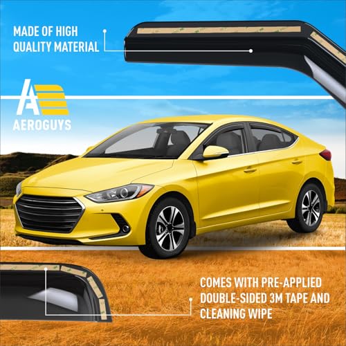 Extra Durable Window Deflectors in (For Hyundai Elantra 17-20)
