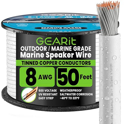 8 Gauge Marine Wire (8 AWG / 50 Feet / 1 Conductor)