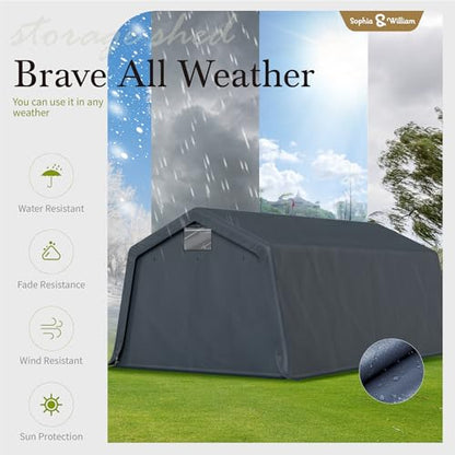 Carport Storage Shed 13x22 Portable Heavy Duty Shelter (13X22FT)