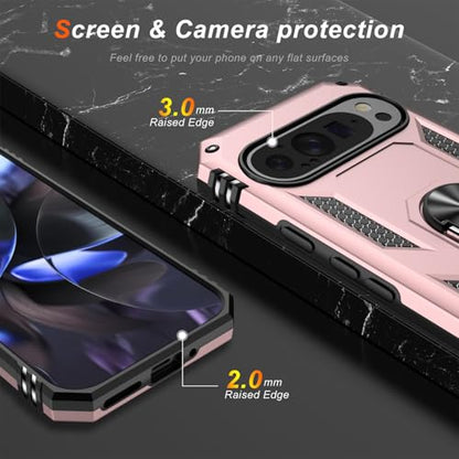 for Google Pixel 9 Pro XL Case with Screen Protector (Rose Gold / Google Pixel 9 Pro XL)