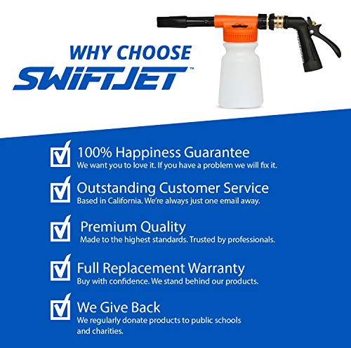 Car Wash Foam Gun + Microfiber Wash Mitt (Orange Foam Gun with Mitt)