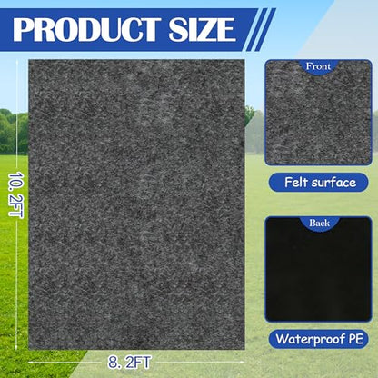 8.2x10.2 FT Outdoor Storage Shed Mat Waterproof Tent Floor Mat Gray (8.2x10.2FT)