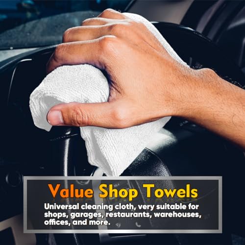 White Microfiber Cleaning Cloth 100 PK (White / 11.5 x 11.5 Inch)