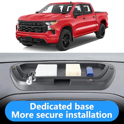 Car Phone Holder Center Console Organizer Tray for 2019 (for 2019-2026 Chevy Silverado/GMC Sierra 8-inch)