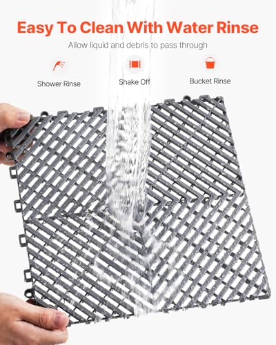 Interlocking Drainage Mat (Grey / 12 x 12 inch)