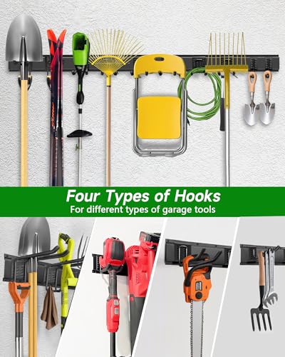 64 in Garage Tool Organizer Wall Mount (64 inch 10-Hook)