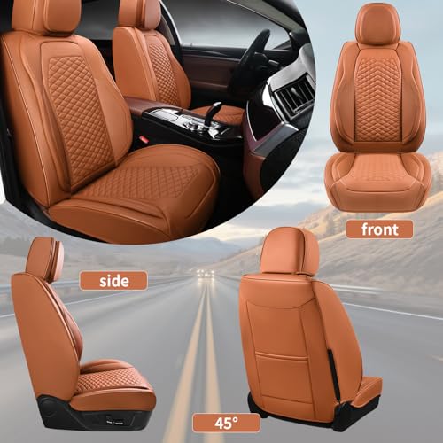 Car Seat Covers Full Set (2 Pack / Brown)