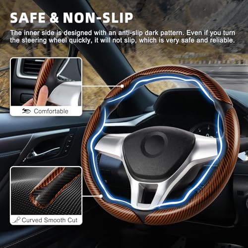 3pcs Carbon Fiber Anti (Glossy Brown / Universal (3pcs))