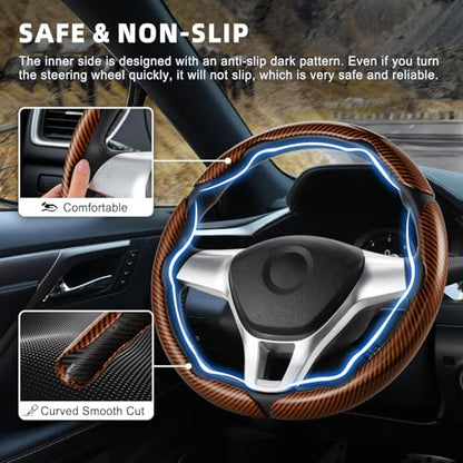 3pcs Carbon Fiber Anti (Glossy Brown / Universal (3pcs))