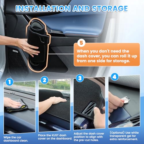 Black Dash Cover Compatible with Volkswagen VW Taos 2022 (Taos 22-24(Black))