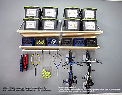 Rhino Combo Universal Garage Storage Kit (8-ft Length x 33.5-in and 20-in Depth)