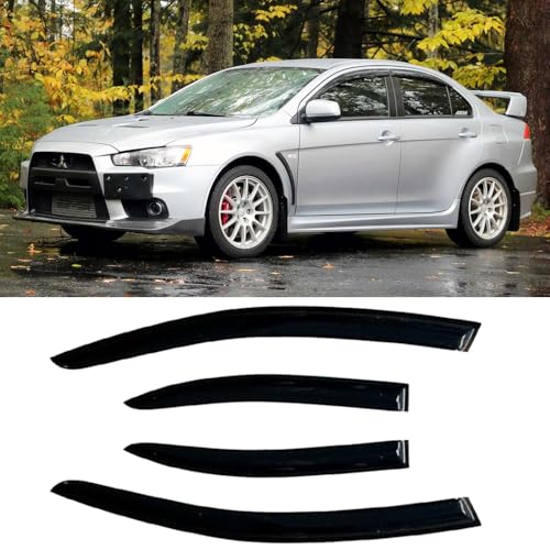 Window Visors Rain Guards for 2007 (2007-2016 Lancer)