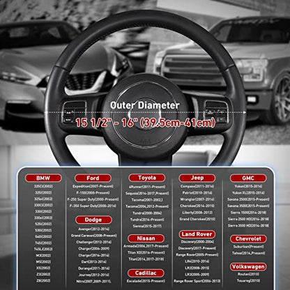 Breathable Car Steering Wheel Cover Large Size 15.5 (Large size[15 1/2''-16''] / Breathable Pores)