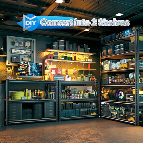 84" H Garage Shelving for Basement (40" W x 16" D x 84" H)