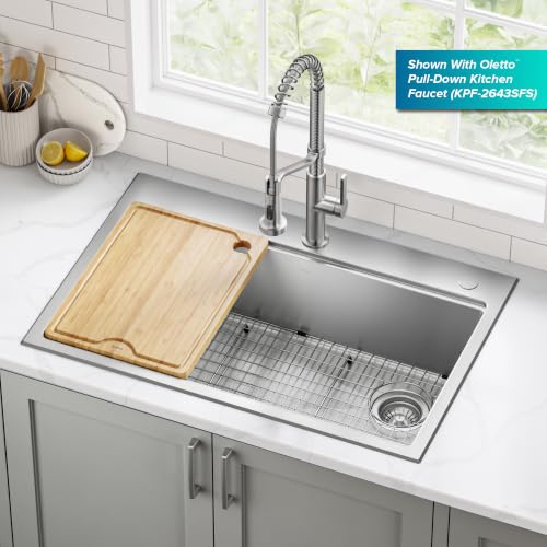 Fairlane 33 in Drop In (33 Inch / Single Bowl Workstation — Drop In)