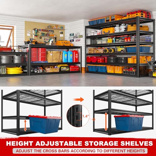 3500LBS Garage Shelving (6-Tier,55" W x 26" D x 84" H)