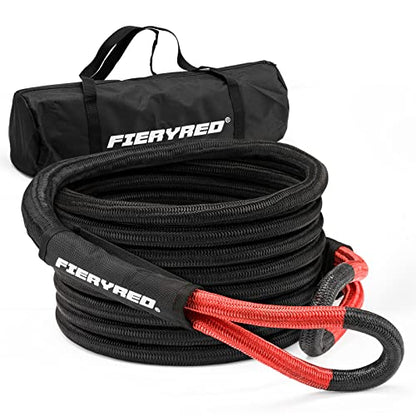 Kinetic Energy Recovery Rope 30FT 7 (Black / 7/8" 30FT,No Shackle)