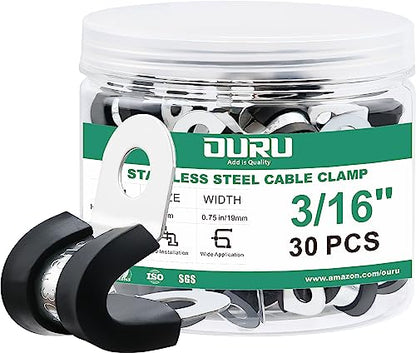 3 16 Inch Cable Clamps (30pcs - 3/16")