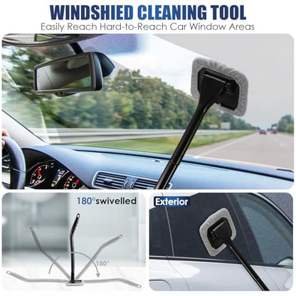 21Pcs Car Cleaning Kit with High Power Handheld Vacuum (Grey / 21Pcs)