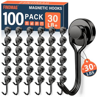 Magnetic Hooks (Black / 0.63in)