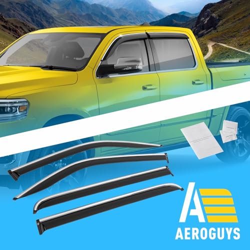 Extra Durable Window Deflectors Chrome Trim Tape (For Dodge RAM 19-26)