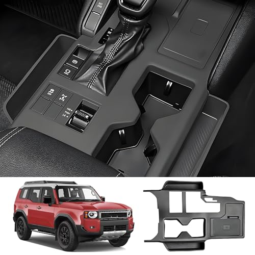 Car Center Console Organizer for Toyota Land Cruiser 2024 2025 2026 2027 Auto Interior Accessories Central Control Storage Panel Decoration Protection Cover Seat Middle Tray Frame Bag Trim