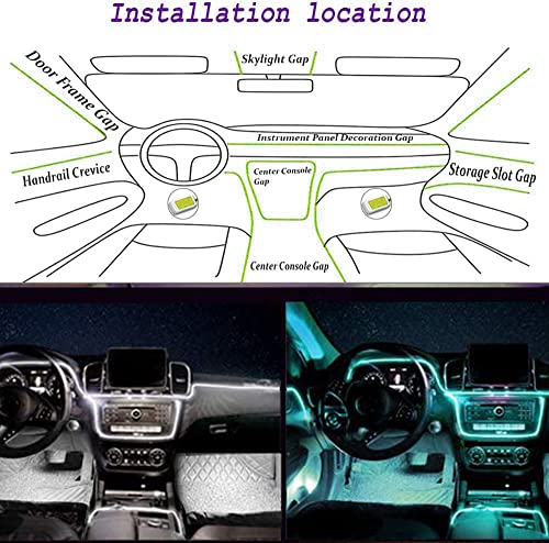 El Wire Neon Light Car Interior LED Lights (Ice blue / 5m)