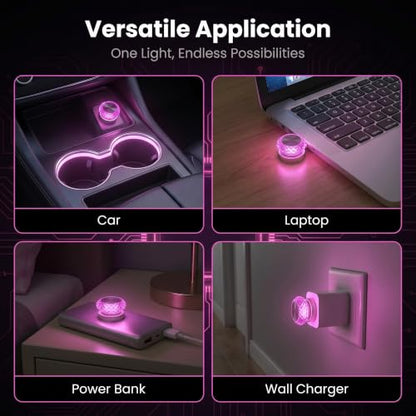 Car Interior USB LED Atmosphere Lamp (1PC / Purple)