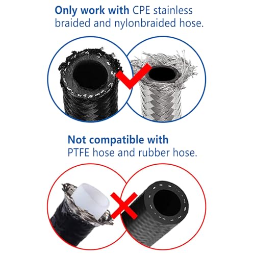 Swivel 10AN Fitting 180 Degree For CPE Braided Hose End Black 2Pcs (10AN 180° 2Pcs)