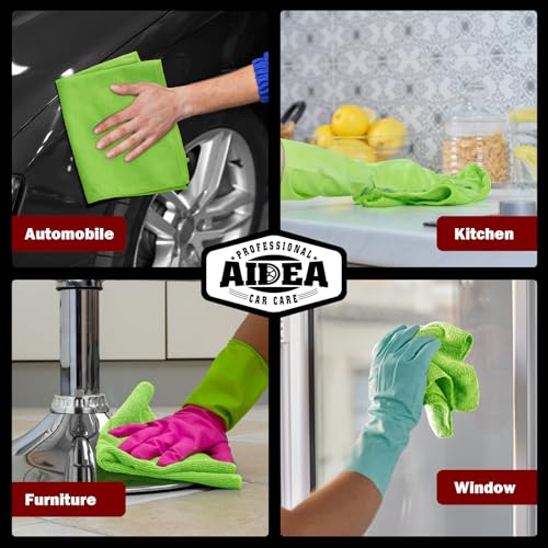 Microfiber Cleaning Cloth (Green / 20PK)