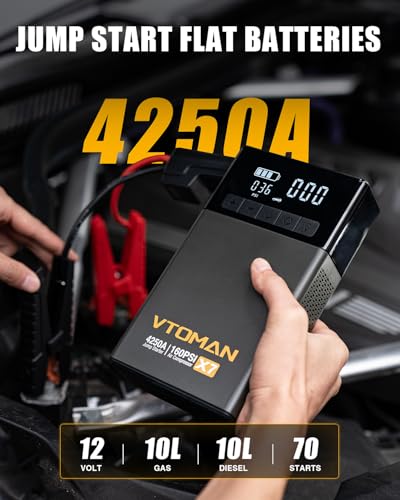 X7 4250A Jump Starter with 160PSI Air Compressor (Gray)
