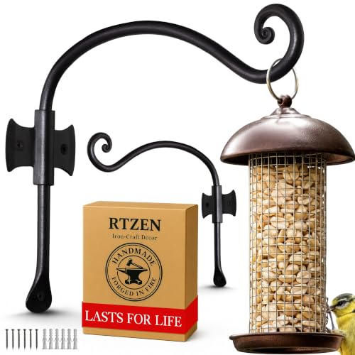 Plant Hangers Outdoor or Indoor Heavy Duty Wall Bracket Hooks (10 Inch / Axe Hooks)