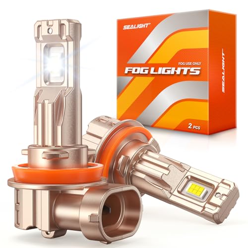 H11/H16/H8 LED Fog Light Bulbs, 18000LM 6500K White-2 Pack (White / H11/H8)
