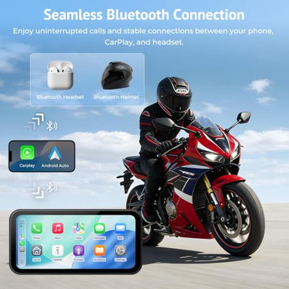 6.25" Wireless Motorcycle CarPlay Screen with Android Auto