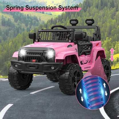 12V Kids Electric Ride On Truck Car w (Pink)
