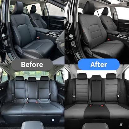 Camry Car Seat Covers Custom for Toyota 2025 2026 Camry (Leatherette(Black/Gray) / 2025-2026 Camry Hybrid (XLE/XSE))