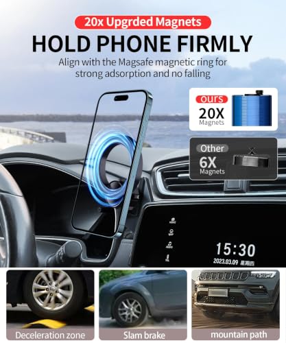 Car Phone Holder for Honda CR (Compatible with MagSafe / for 17-22 CR-V (5 & 7 inch screen only))