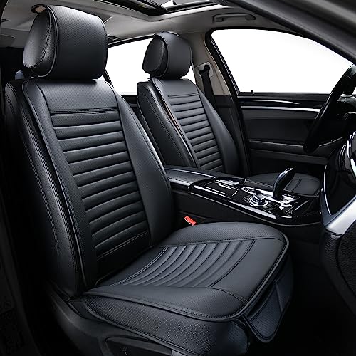 2pc Car Seat Covers (Black / 2x Front Seat Covers)