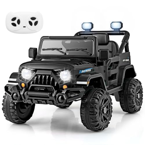 12V Kids Ride on Truck Car (Black)