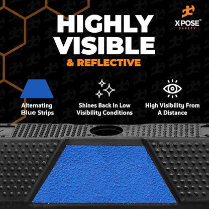 72" Heavy Duty Blue Rubber Parking Stopper (1 Pack)